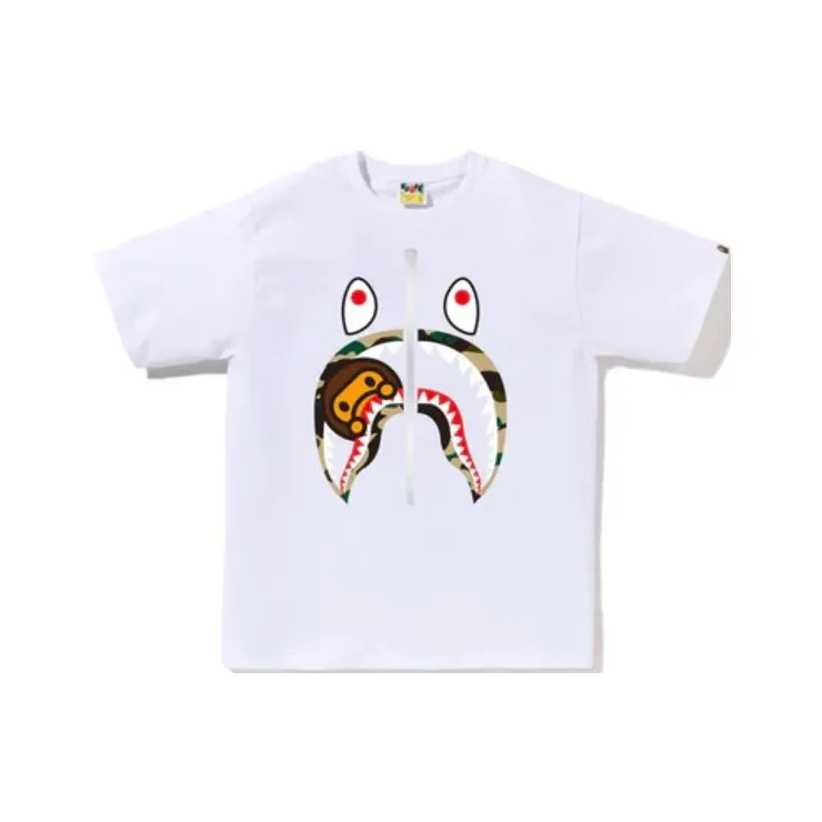 A BATHING APE Splinter Camo Milo Shark Tee-3