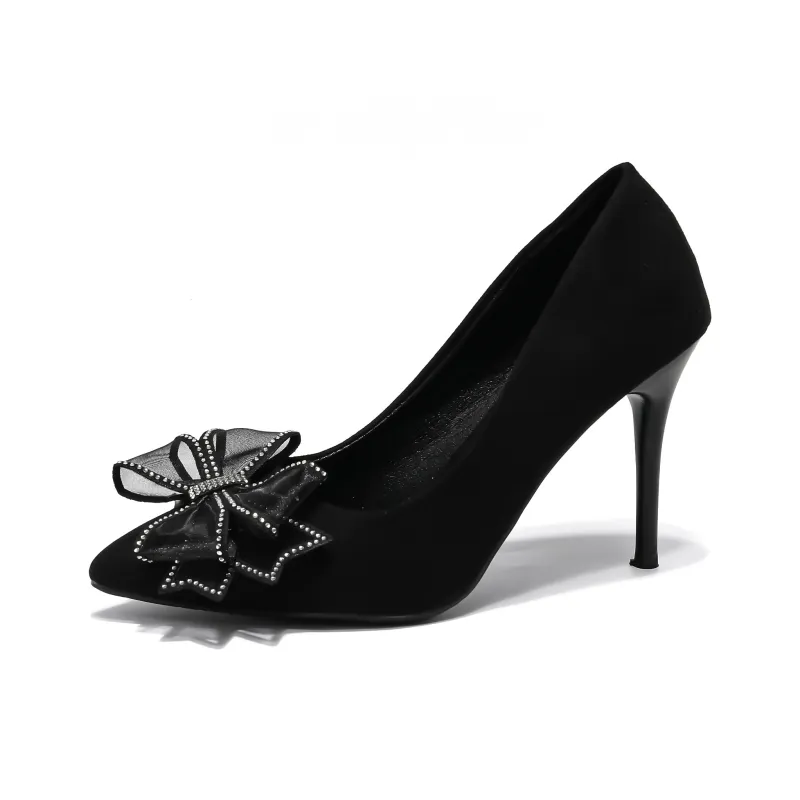 Be Good Slim Heel High Heels Women's Black-6