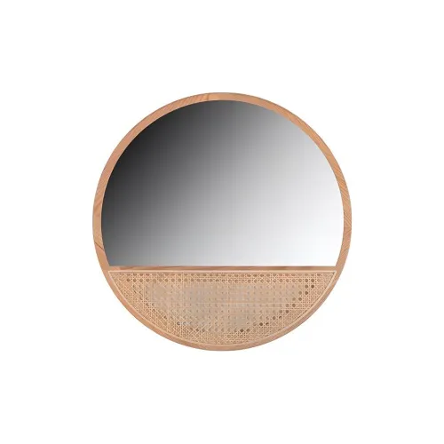 XIBI Wooden Vintage Makeup Mirror Wall Mounted Round Mirror For Wall Home Dormitory Desktop And Wall Decoration