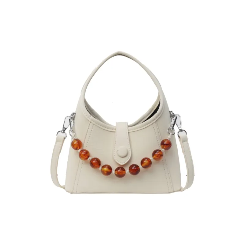Yalu PU Shoulder Bag, Crossbody Bag, Handbag Women's Black/Ecru/Pink/Silver-8