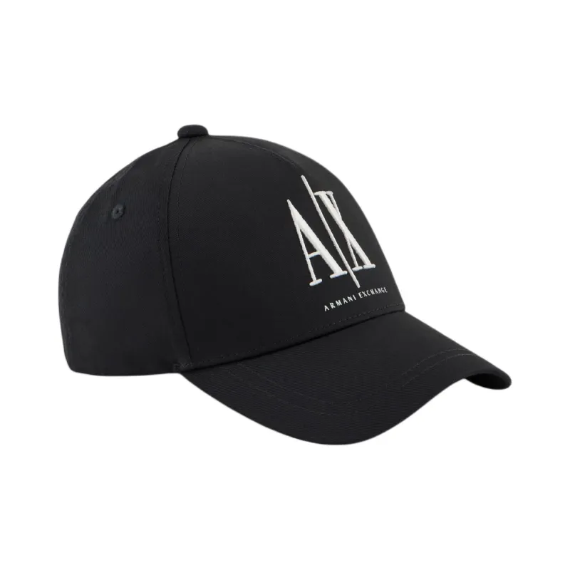ARMANI EXCHANGEAE Gabardine, Cotton Baseball Caps Men's Black-1
