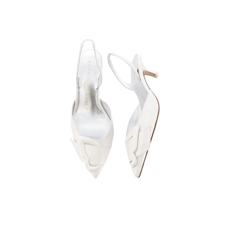 Sophia Webster Blair Slim Heel High Heels 4cm Women's White-4