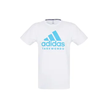 Adidas T Shirt Men's White With Blue Floral