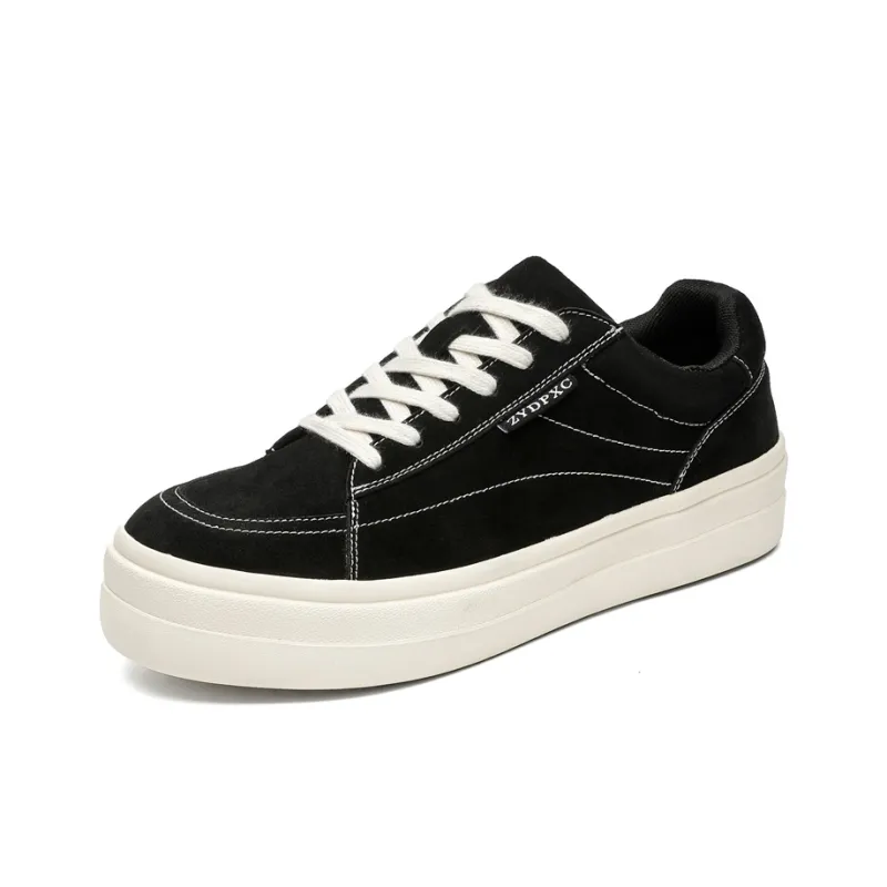 Chi Wolf Height Increasing Low Top Casual Shoes Men's Black-1