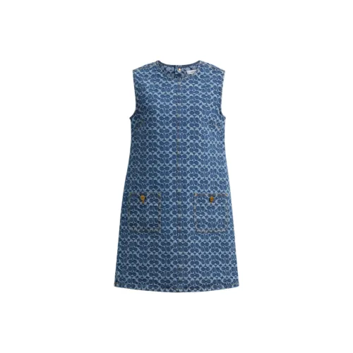 COACH Sleeveless Dress Women's Blue