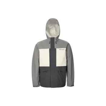 Columbia Hiking Water Resistant Windproof Breathable Warm Windbreaker Jacket Men's Gray White