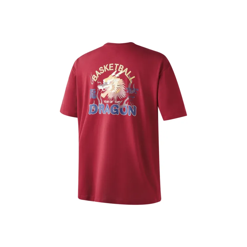 NBA Dragon Year Series T Shirt Unisex Deep Red-0