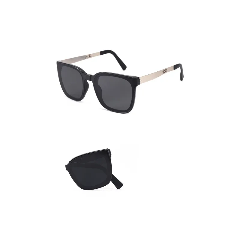 NOME TR/Memory Plastic Metal Square Sunglasses Unisex-3