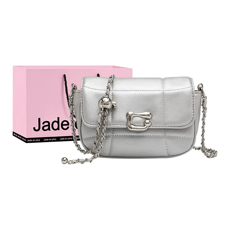 Jade En Plus PVC Crossbody Bag Regular Women's Black/Silver-8