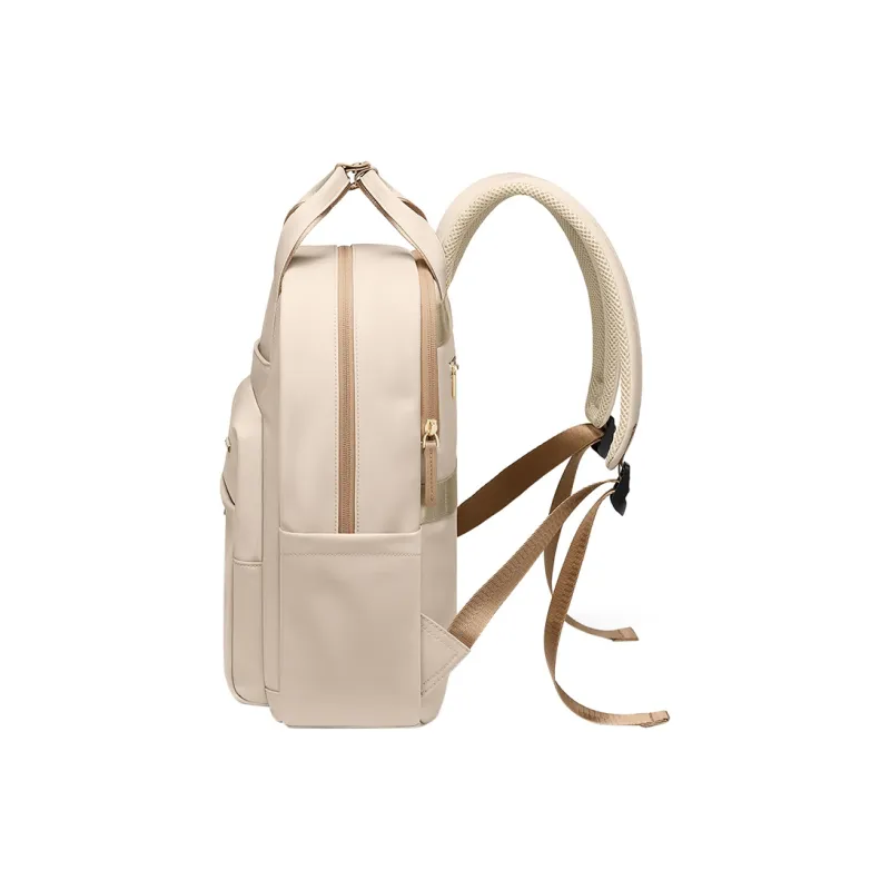 POLO Fabric Backpack Regular Women's Milk Tea Apricot/Classic Black-1