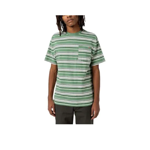 Dickies Relaxed Fit Striped Pocket T Shirt T-Shirt Men's Green