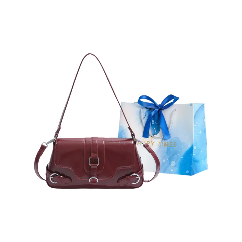ROUNDOT PU Handbag Shoulder Bag Crossbody Bag Regular Women's White/Black/Red/Pink/Brown-14