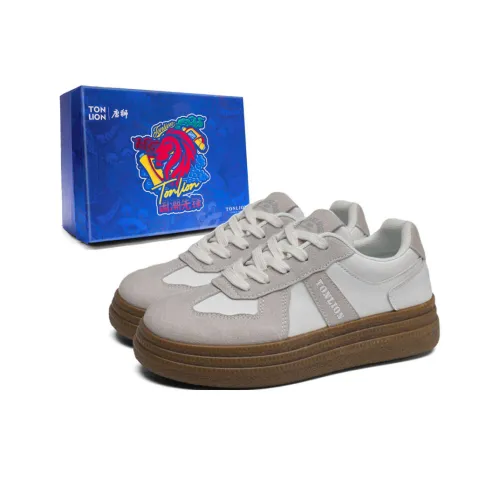 Tonlion Low Top Casual Shoes Women's White Gray