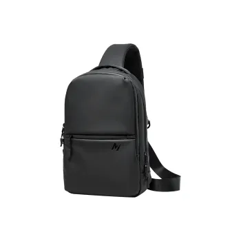 MOYYI PVC Crossbody Bag Men's Black