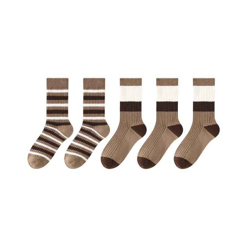PLANDOO Mid Calf Socks Unisex 5 Pack-22