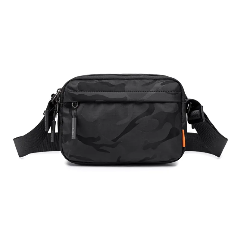 BJIAX Nylon Crossbody Bag Mini Men's Black Camouflage/Blue Camouflage-3