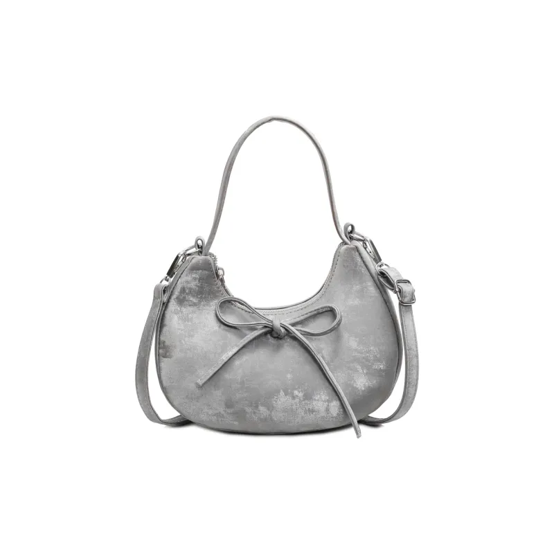 ROUNDOT PU Crossbody One Shoulder Handbags Regular Women's White/Silver/Black/Blue/Pink-7