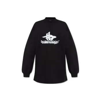 Balenciaga 3B Printed Long Sleeved T Shirt