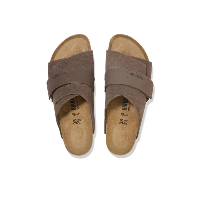 Birkenstock Kyoto Abrasion Resistant Slide Slippers Unisex Gray Brown Narrow Fit-2