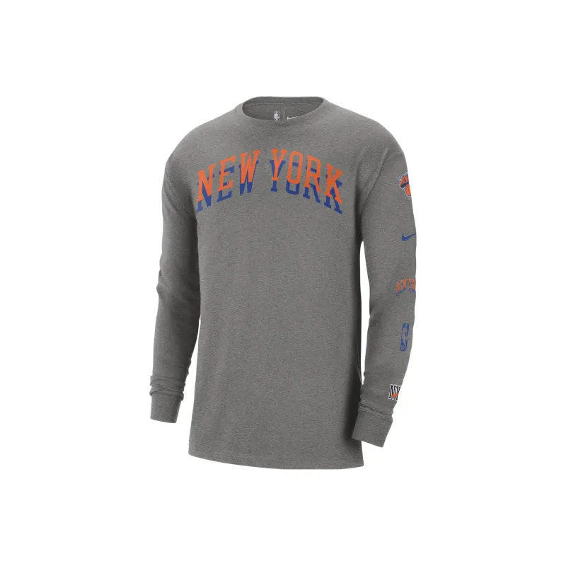 Nike New York Knicks 2023/24 City Edition T-Shirt City Edition 2023/24 Season New York Knicks Men's Gray-0