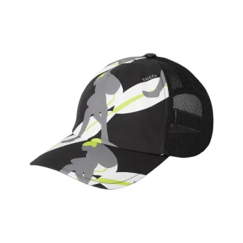 GUCCI Canvas Baseball Caps Men's Black