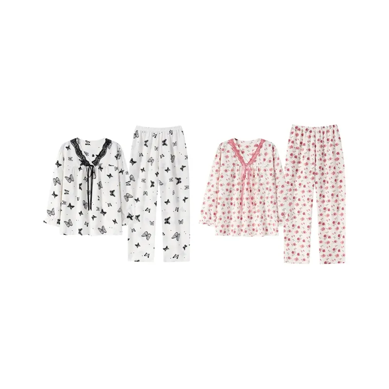 Herbal Primer Pajama Set Women's Combo Set-32