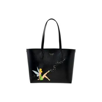 Disney Kate Spade Co branded Cow Leather Tote Bag Shopping Bag Shoulder Bags Women's Black
