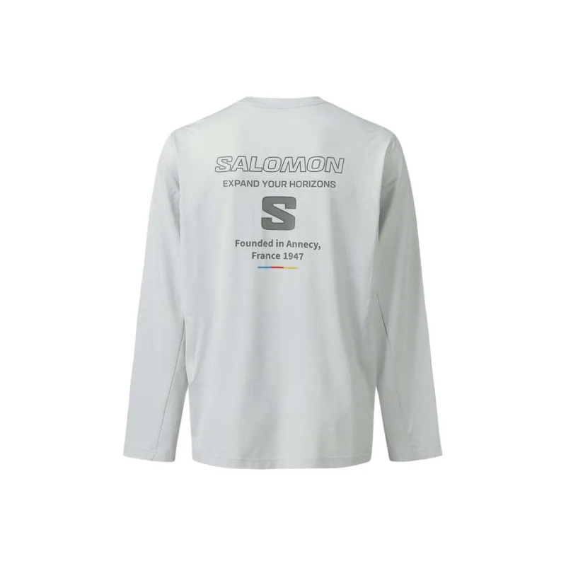 SALOMON UNI T Shirt Unisex Light Gray-1