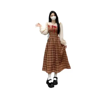 GOSO Long Sleeved Dresses Women's Light Brown