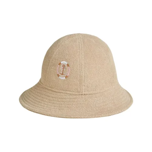 HERMES 100% Cotton Bucket Hats Women's Beige