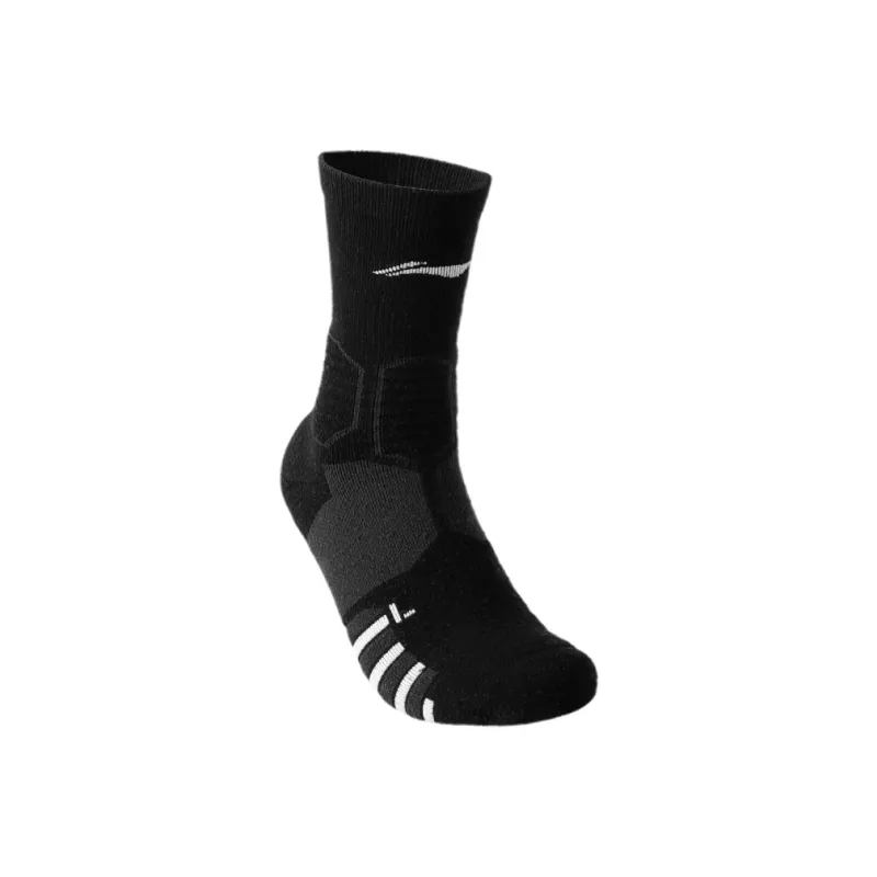 LiNing Antibacterial And Deodorizing Running Casual Knee High Socks Unisex Black White Combo Set-6
