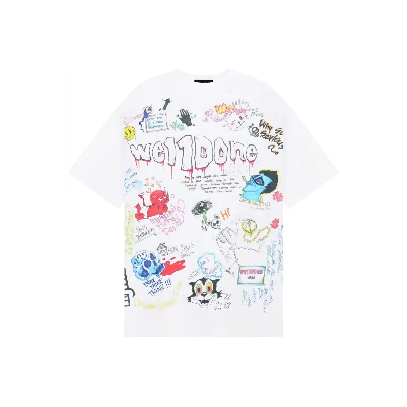WE11DONE Graphic print Cotton T shirt-0