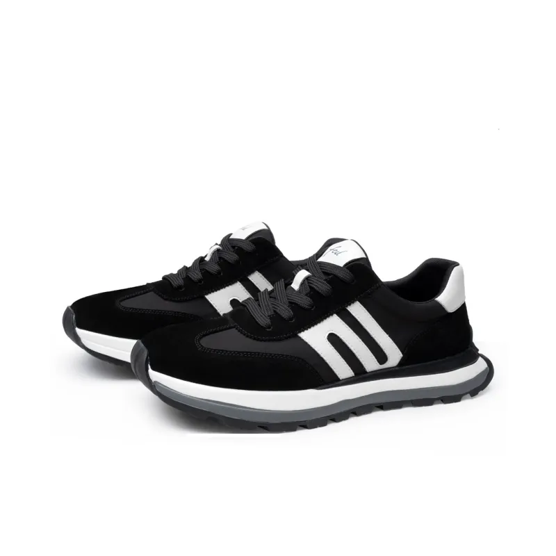 FED Casual Shoes Men Low Top Black/White-2