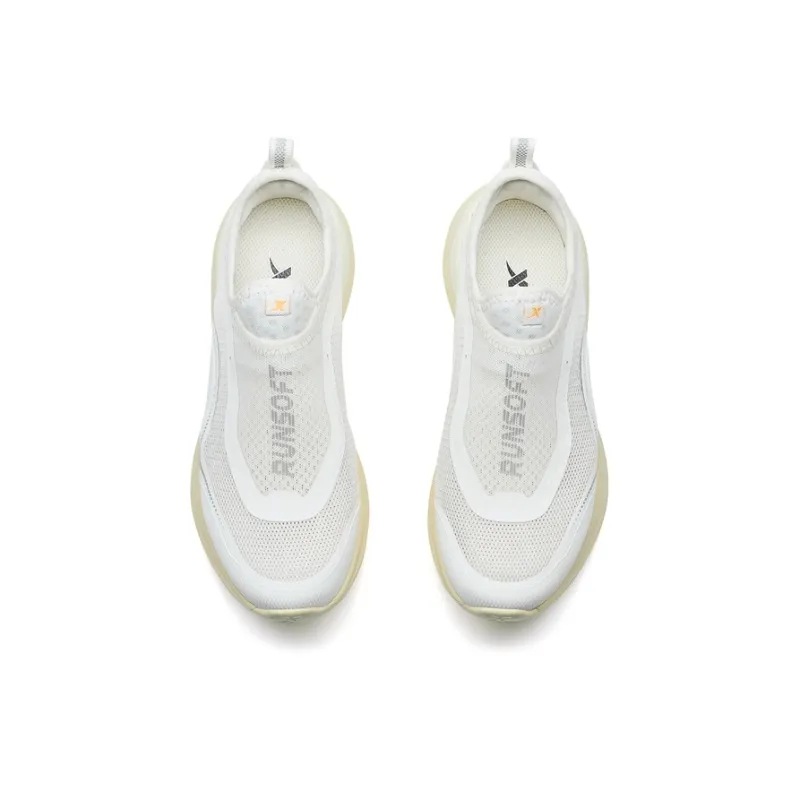 XTEP Soft Cube Breathable Slip Resistant Low Top Casual Running Shoes Women's White-3