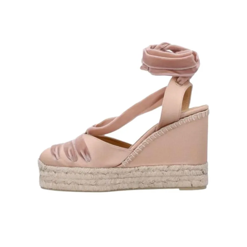Castañer Wedge Heel High Heels Women's Pink-1