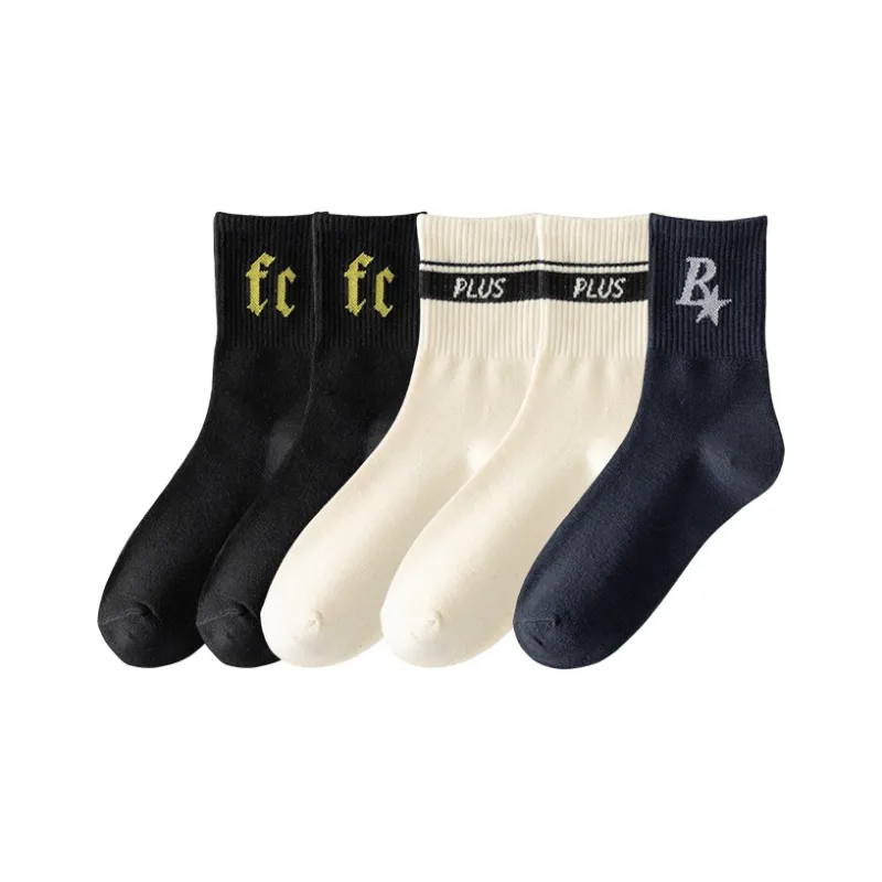 Cotton Gene Mid Calf Socks Men's 5 Pack-5