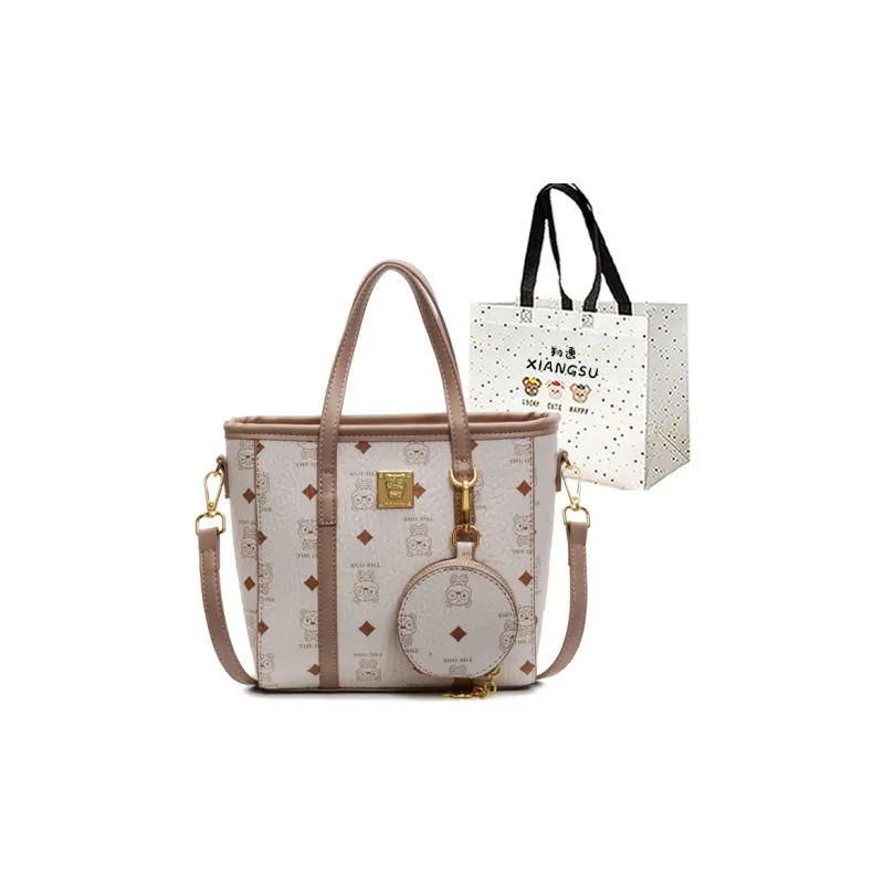 XIANGSU PU Handbag Shoulder Bag Crossbody Bag Women's Pink/Ecru/Brown-6