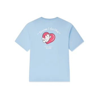 QIAODAN Drop Shoulder Sleeve T Shirt Men's Sunny Mountain Blue