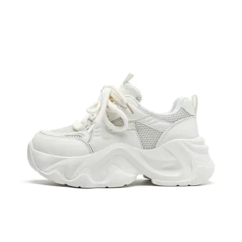 ZHR Cute Round Tip Wear resistant And Lightweight Low Top Chunky Sneakers Women's