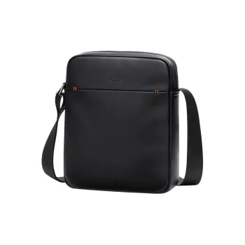GOLF Top Grain Cow Leather With Synthetic Leather Shoulder Bag Men's Black