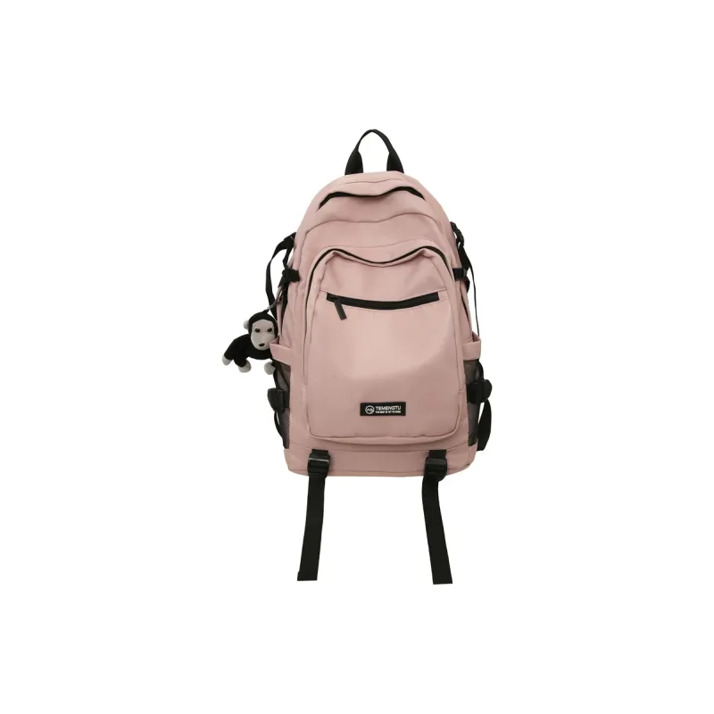 Travel Nylon Backpack Regular Unisex Black/Gray/Red/Light Purple-28