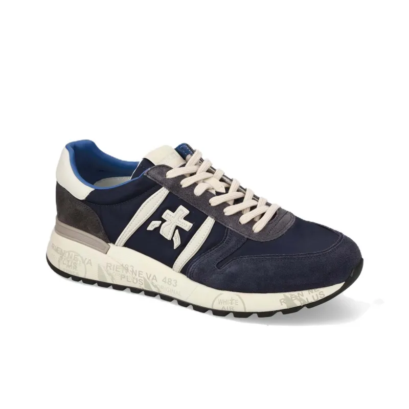PREMIATA Lander Low Top Casual Shoes Men's Blue-1