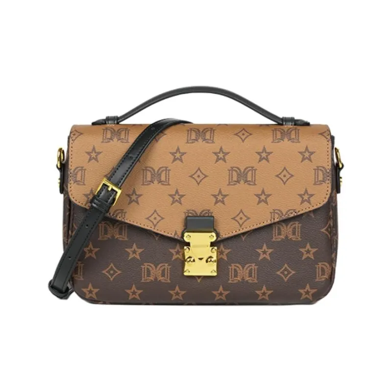 DAPHNE PVC One Shoulder Handbag Women's Multicolor/Coffee-0