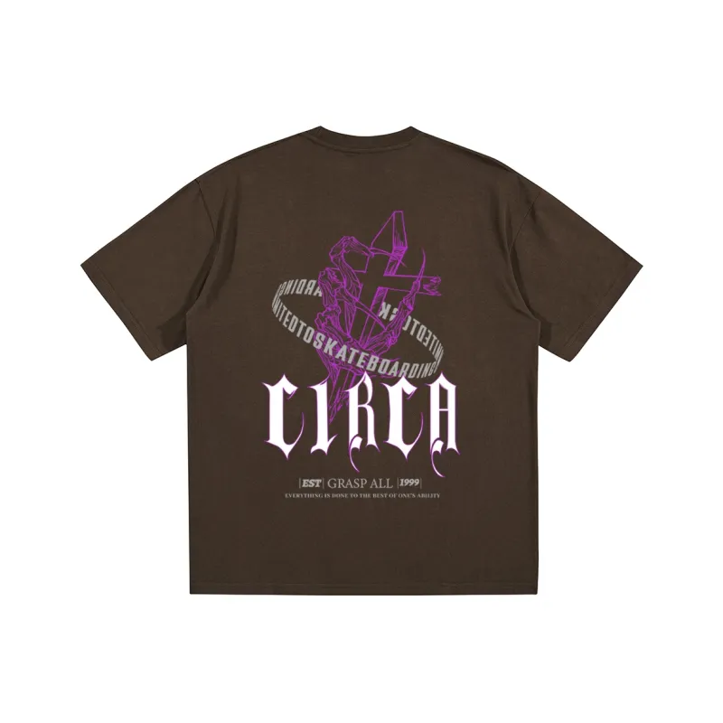 C1RCA American Gothic Letter Cross Fun Combination Logo Print T-Shirt Unisex-15