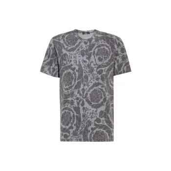 VERSACE Baroque Print Compact T Shirt