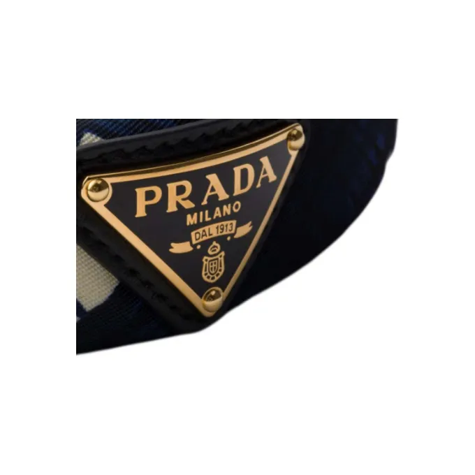 PRADA Recycled Polyamide, Enamel, Metal Headbands Women's Ink Blue-2