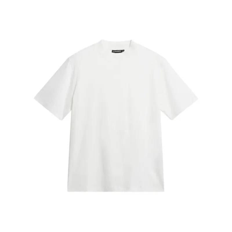 J.Lindeberg Ace Mock Neck T Shirt T Shirt Men's White-0