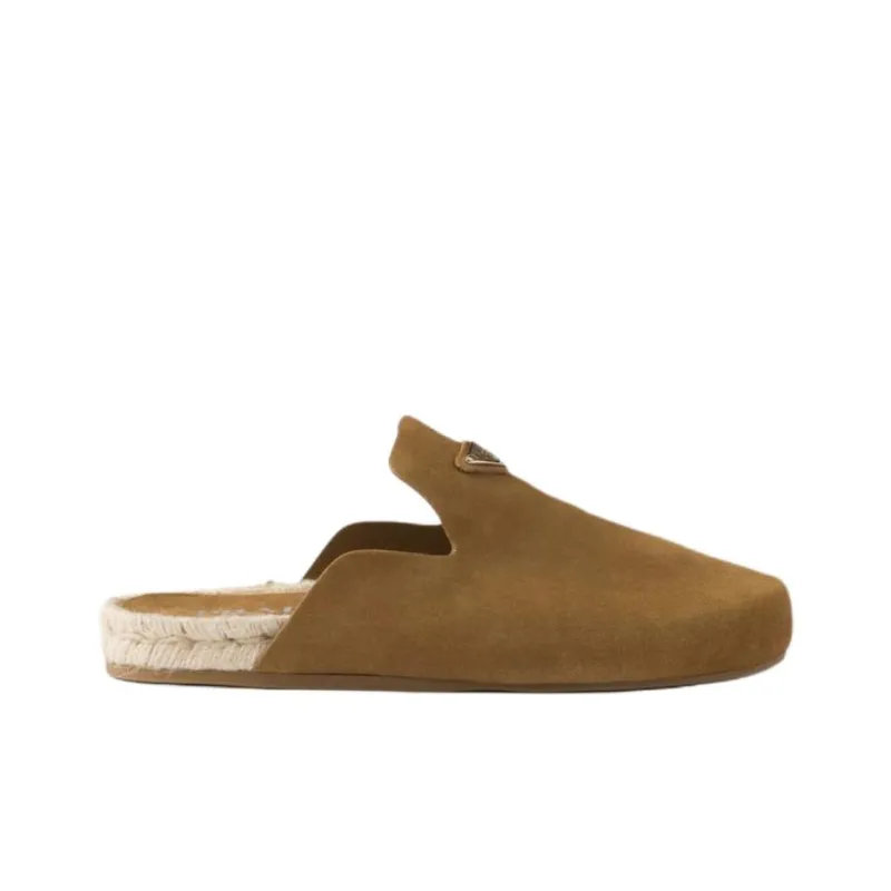 PRADA Closed Toe Slippers Men's Brown-1