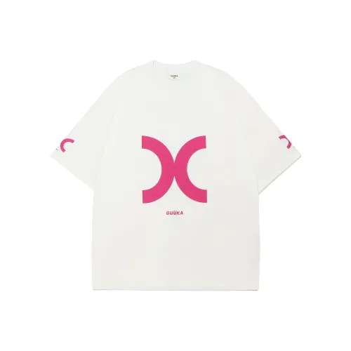 Guuka Short Sleeved T Shirts Unisex Cream White