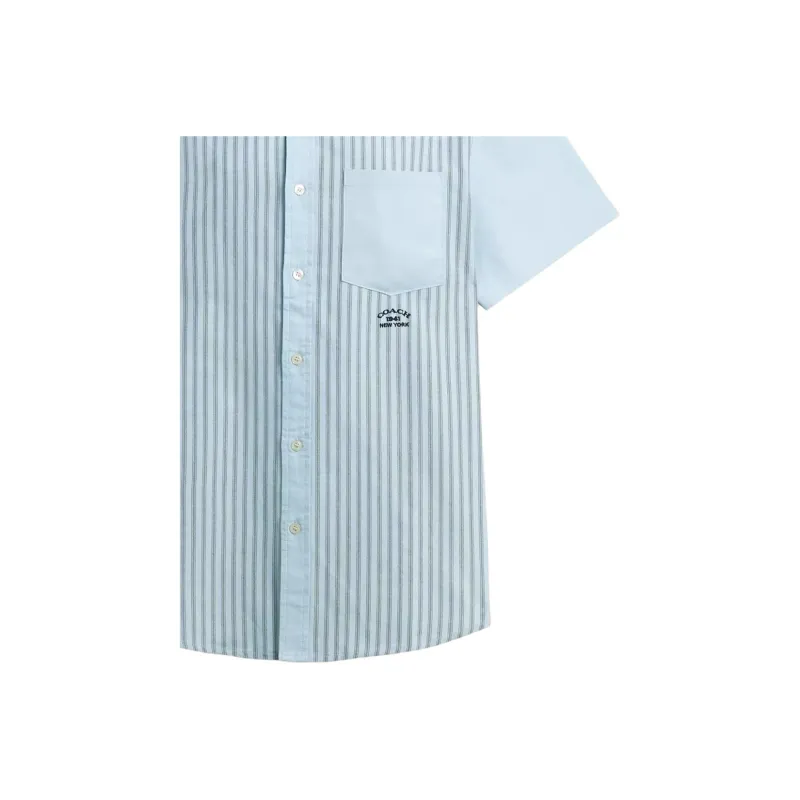 COACH Shirts Men Blue-1